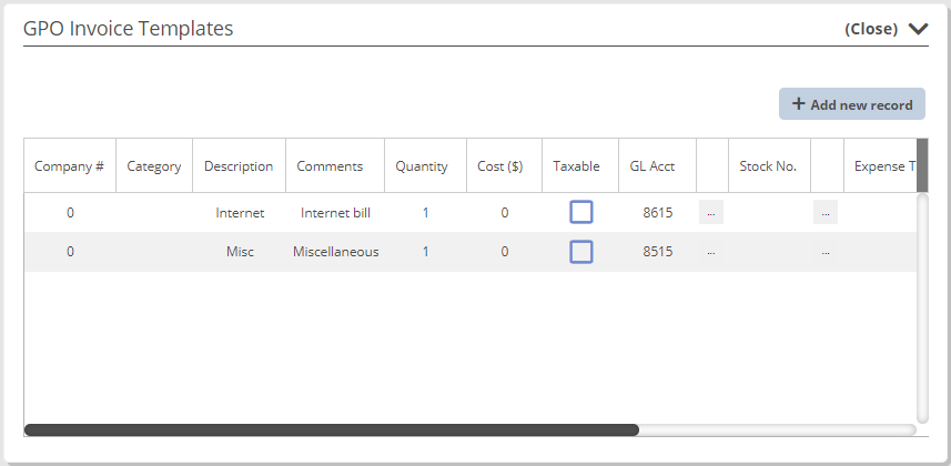 Parts & Service - GPO Invoice Templates – Motility Software Solutions